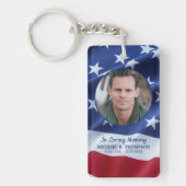 Porte-clés Carte de prière funéraire vétéran du drapeau de l' (Devant)