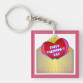 PORTE-CLÉS CARTE DE RÉALISATION "HEUREUSE SAINTE-VALENTIN" (Devant)