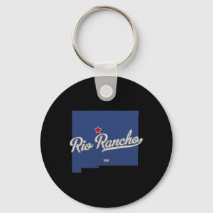 Porte-clés Carte de Rio Rancho Nouveau-Mexique Nm