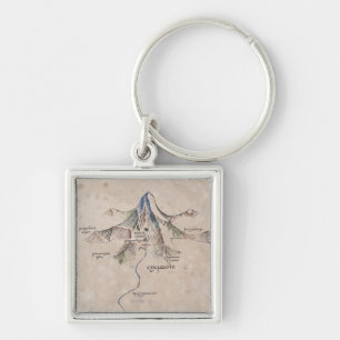 Porte-clés Carte de Sindarin de la Lonely Mountain