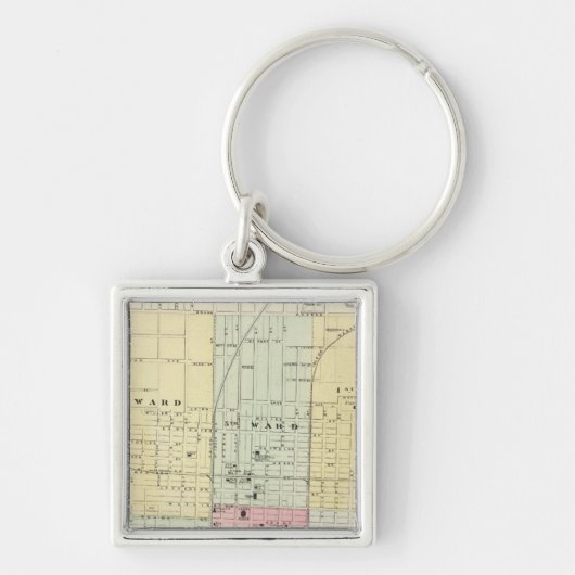 Porte-clés Carte de Springfield City (Devant)