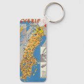 Porte-clés Carte de Suède (Verso)