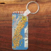 Porte-clés Carte de Suède (Verso)