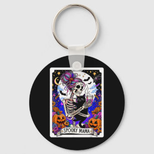 Porte-clés Carte de tarot Spooky Mama Halloween Maman Crâne M