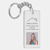 Porte-clés Carte de visite avec QR Code et photo de l'agent i (Devant gauche)