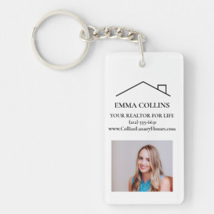 Porte-clés Carte de visite avec QR Code et photo de l'agent i