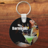 Porte-clés Carte de visite de barman (Recto)