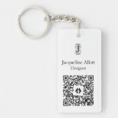 Porte-clés Carte de visite de code QR (Devant)
