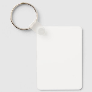 Porte-clés Carte de visite en aluminium blanc clair de 1,6 po