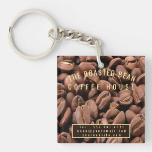 Porte-clés Carte de visite pour haricots de café torréfiés ar