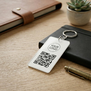 Porte-clés Carte de visite QR Code personnalisée Votre logo b