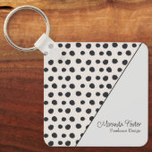 Porte-clés Carte de visite simple et élégant (Recto)