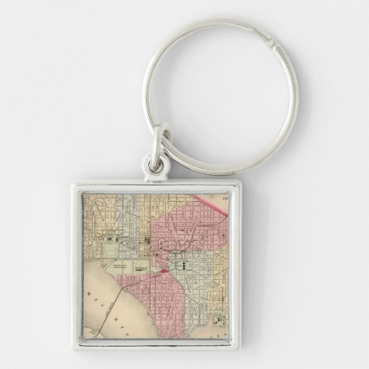 Porte-clés Carte de Washington par Mitchell (Devant)