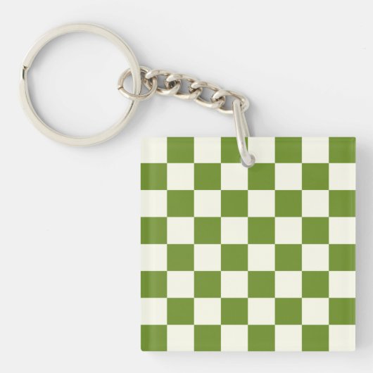 Porte-clés Carte d'échecs couleur personnalisée (Devant)