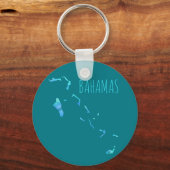 Porte-clés Carte des Bahamas (Recto)