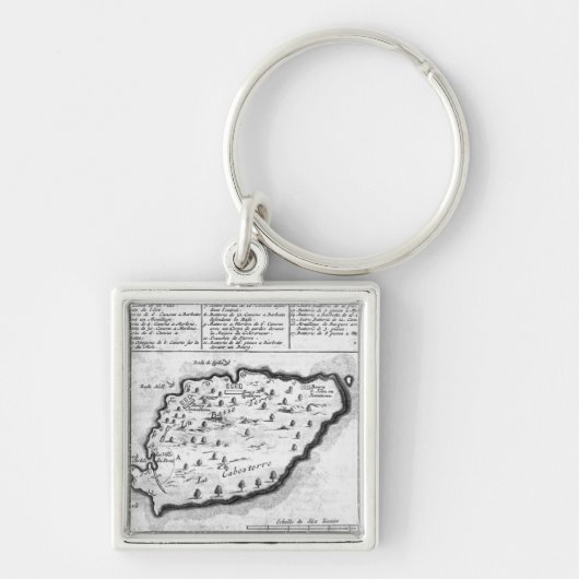 Porte-clés Carte des Barbade (Devant)