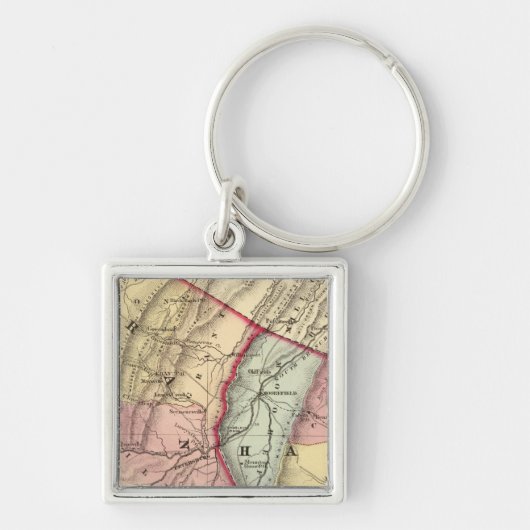 Porte-clés Carte des comtés de Grant, Hardy (Devant)