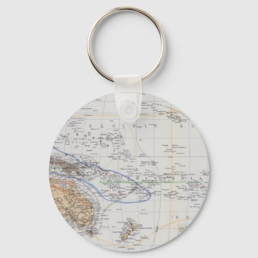 Porte-clés Carte des courses d'Océanie et d'Australasie (Recto)