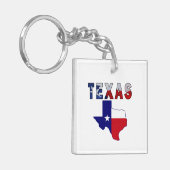 Porte-clés Carte des drapeaux avec le Texas (Devant gauche)