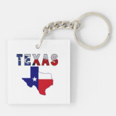 Porte-clés Carte des drapeaux avec le Texas (Dos)