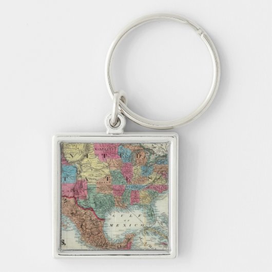 Porte-clés Carte Des États-Unis, Du Canada, Du Mexique (Devant)