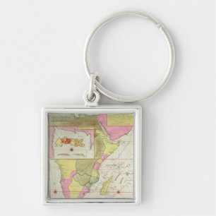 Porte-clés Carte des pays de l'Afrique