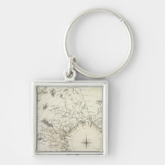Porte-clés Carte des principaux cours d'eau (Devant)