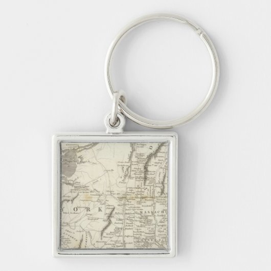 Porte-clés Carte des provinces des États-Unis (Devant)