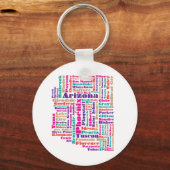 PORTE-CLÉS CARTE DES VILLES ARIZONA (Recto)