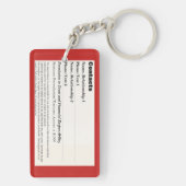 Porte-clés Carte d'information d'urgence pour animaux v3 (Dos)