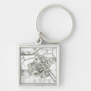 Porte-clés Carte d'Oxford, 1643