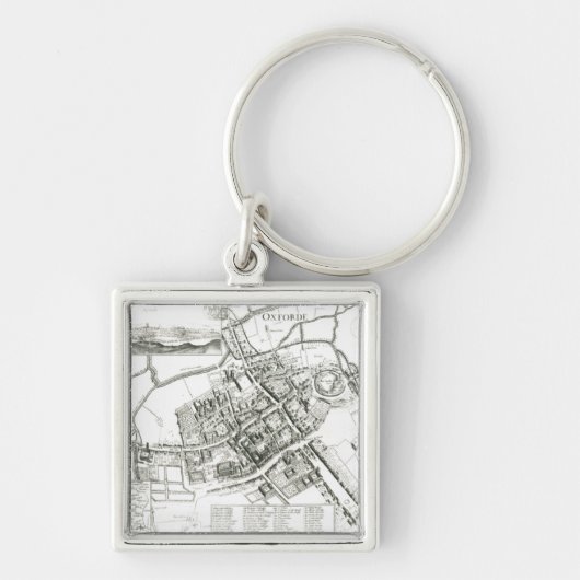 Porte-clés Carte d'Oxford, 1643 (Devant)