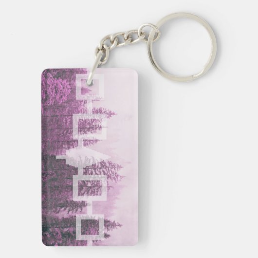 Porte-clés Carte Drapeau Forêt Brute Haudenosaunee (Dos)