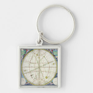 Porte-clés Carte dressant une carte le mouvement de la terre