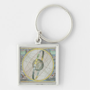 Porte-clés Carte dressant une carte l'orbite de la lune
