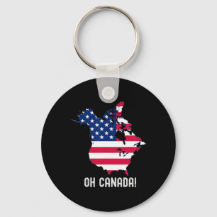 Porte-clés Carte du 51e État Canada États-Unis Drapeau améric