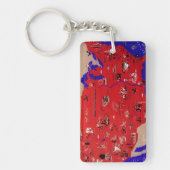 Porte-clés Carte du Bureau de voyage des États-Unis d'Amériqu (Devant)