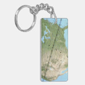 Porte-clés Carte du chemin d'Eclipse solaire 2017 (Devant gauche)