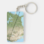 Porte-clés Carte du chemin d'Eclipse solaire 2017 (Dos)