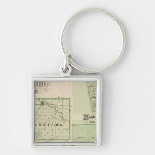 Porte-clés Carte du comté de Blackford avec Montpelier