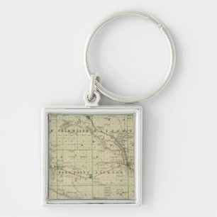 Porte-clés Carte du comté de Butler, État de l'Iowa