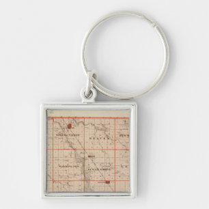 Porte-clés Carte du comté de Dallas, État de l'Iowa