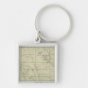 Porte-clés Carte du comté de Polk, État de l'Iowa