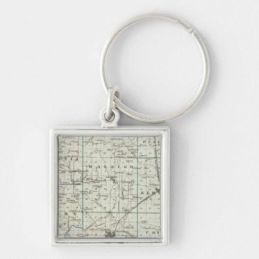 Porte-clés Carte du comté de Saline (Devant)