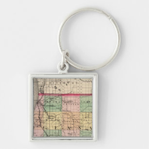 Porte-clés Carte du comté d'Oceana, Michigan
