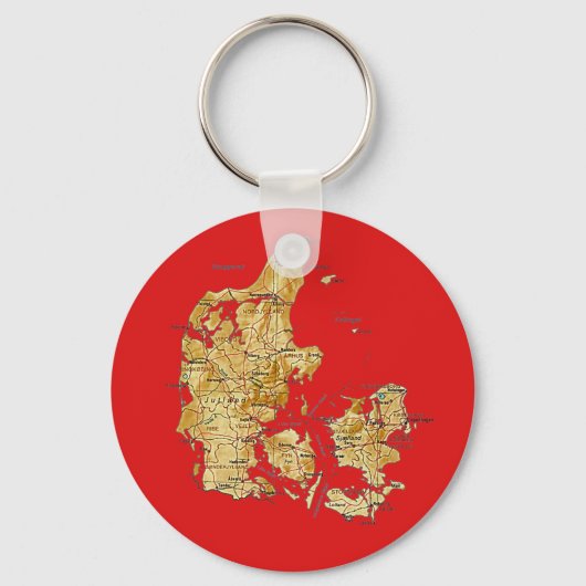 Porte-clés carte du Danemark (Recto)