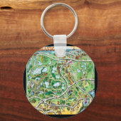Porte-clés Carte du dessin animé Orlando Florida (Recto)