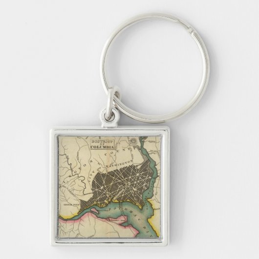 Porte-clés Carte Du District De Columbia (Devant)
