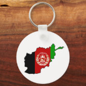 Porte-clés Carte du drapeau afghan (Recto)