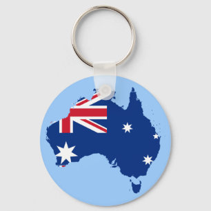 Porte-clés carte du drapeau australien